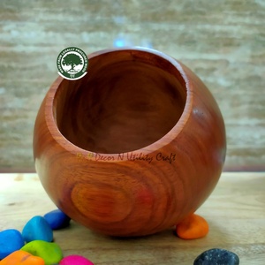 Maceta de Madera Ecológica Riksh con Planta de Cactus, Autorriego, Diseño Minimalista Moderno Tallado a Mano, para Uso en Interiores y Escritorio - Product Image 2