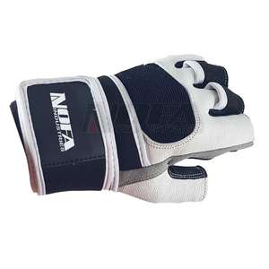 High Quality Leather <b>Fitness</b> <b>Gloves</b> with Wrist Strap Wholesale Price for Outdoor Sports and Gym Bodybuilding Workout Training - Product Image 2