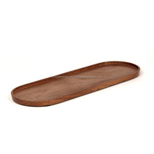 Bandeja de servicio decorativa de tocador, color blanco, ovalado, superventas - Product Image 4