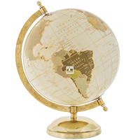 HOME IMPRESSION Globe terrestre en métal à lévitation magnétique doré, design de créateur, à induction sans fil, fait main, de luxe, contemporain, décoratif et éducatif