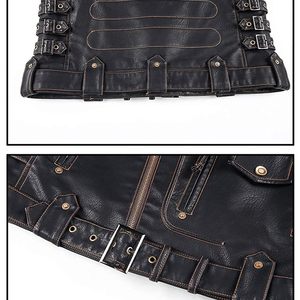 OEM vente en gros veste de course de moto personnalisée de haute qualité pour hommes hiver en cuir véritable avec toile tissu Logo personnalisé - Product Image 6