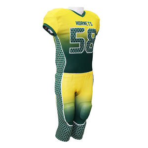 Uniformes de fútbol americano impresos con logotipo personalizado de alta calidad, conjunto de talla grande transpirable para adultos y niños, incluye Número de nombre - Product Image 3