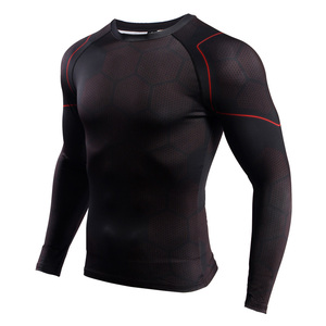 Camiseta de compresión personalizada para hombre, manga larga, tipo rash guard - Product Image 3