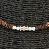 Collier de mode coloré Coco avec pendentif en os et pendentif planche de surf