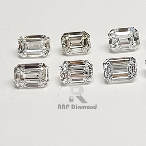 Diamant cultivé en laboratoire CVD HPHT, couleur VVS, taille émeraude, très bonne finition, 0,80-0,89 carat, certifié IGI, lot mixte - Product Image 1