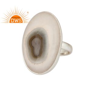 Bague en argent Sterling naturel fait à la main, pierre précieuse de Quartz solaire, vente en gros, fournitures de bijoux de bonne qualité - Product Image 1