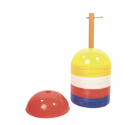 Set Kerucut Latihan Sepak Bola Pepup Sports Heavy Duty LDPE 3" High Agility, 40 Buah, 4 Warna, Logo Dapat Disesuaikan, Dilengkapi Stand dan Kotak