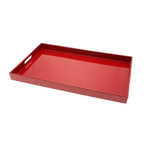Plateau rond en laque MDF pour service de nourriture et organisateur d'ustensiles de cuisine à domicile - Product Image 1