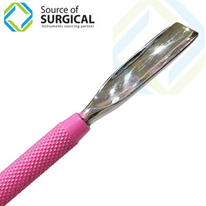 Empujador de uñas de cutícula de acero inoxidable profesional HERRAMIENTA DE MANICURA recubierta de polvo para dedos - Product Image 2