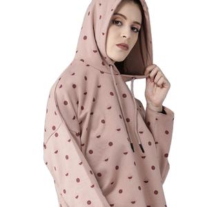 High Street Mujer 100% Algodón Pullover Sudaderas con capucha Manga larga Bolsillo de canguro Estampado informal Sudadera con Capucha forrada de invierno - Product Image 3