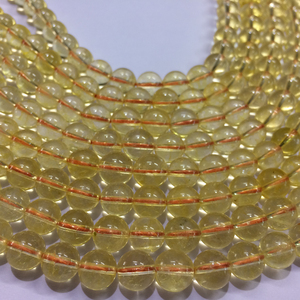 Citrine bricolage perles en vrac motif rond naturel 6mm bijoux teints en cristal - Product Image 1