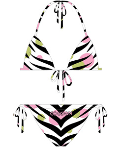 Traje de Baño Bikini Personalizado OEM para Mujer, de Secado Rápido, Dos Piezas, Ropa de Playa de Poliéster con Estampado Digital - Product Image 4