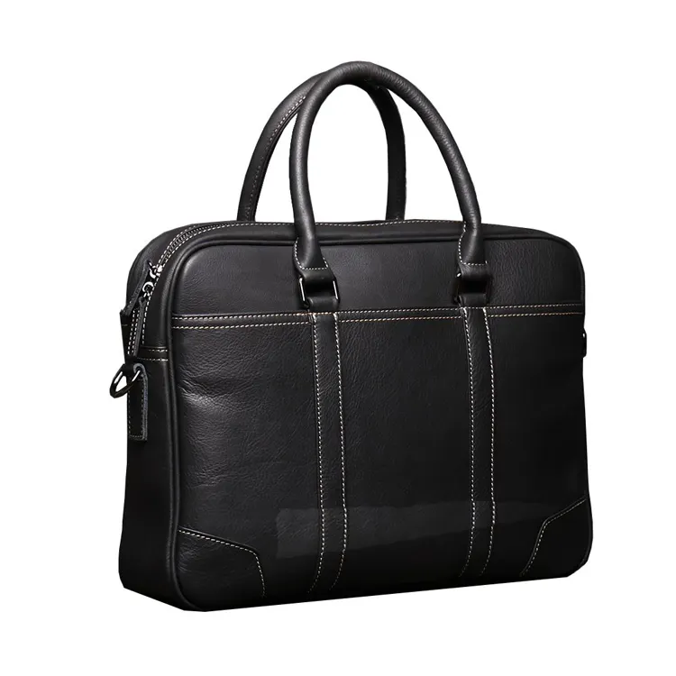 14 Inches High Quality Fashion Designer Stylish Men Imported Cow Full Grain Leather Business Laptop Bag for Men