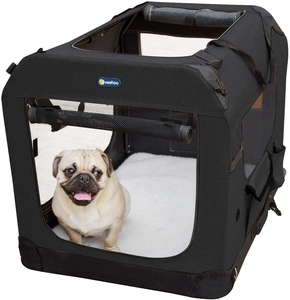 Airline Approved Folding Outdoor Portable Removable Collapsible Steel Frame Travel Cat Dog Carrier Crate Kennel Animal Cage