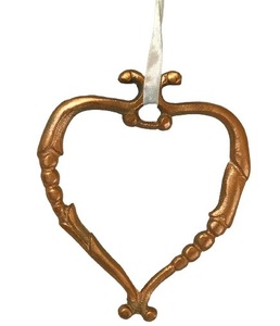 CHRISTMAS HEART SHAPE HANGING ORNAMENT HIGH QUALITY CHRISTMAS <b>TREE</b> DECORATION HANGING HEART - Product Image 1