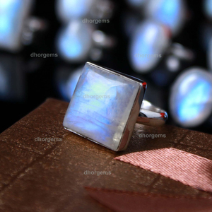 925 <b>Sterling</b> <b>Silver</b> <b>Ring</b> rainbow Moonstone Lot Moonstone Custom Box Moonstone Pixie <b>Nose</b> <b>Rings</b> Loose Gemstone Cabochon <b>Rings</b> Lot - Product Image 5