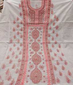 KURTI-Pantalón corto de diseñador y hermoso, con bordado de hilo blanco, Chikankari, 2021 - Product Image 3