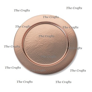 Plaque d'exposition en métal de couleur cuivre avec plaque de chargeur de forme ronde de la meilleure qualité pour accessoires de table - Product Image 4