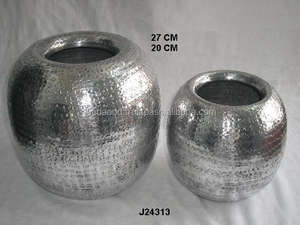 Florero de Metal para decoración del hogar, artesanías de Metal con patrones martillados en pulido de espejo en aluminio para decoración del hogar, fiesta de boda, sala de estar y casa - Product Image 5