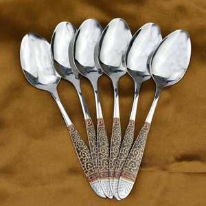 Elegant Gold Color Hanging Design Handle Stainless Steel Wedding Spoons From India Ideal Hotel Restaurant Tabletop Accessories - Product Image 4