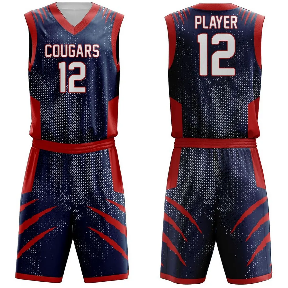 OEM/ODM Custom Logo Printed Professional High Quality Basketball Uniform Sets Basketball Wear Customized Team Name for Adults