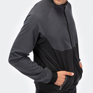 Ensemble de survêtements zippés à carreaux pour hommes veste de sport à col montant bas de jogging ensemble de pantalons à revers vente en gros 2021 survêtement pour hommes - Product Image 4