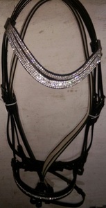 VENDRE Bling Rose CRISTAUX Cuir CHEVAL Brides EN DOLLAR 8 TAILLE 14 15 16 17 18 - Product Image 6