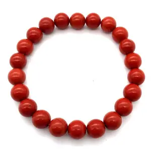 Holesale pulsera de jaspe rojo: reiki curación: piedra curativa de cristal: Pulsera: gamstone Pulsera: reiki curación piedra: ágata