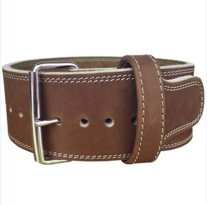 Top en vente Ceinture D'haltérophilie En Cuir Ceinture De Dynamophilie 10mm D'entraînement 4 pouces large ceinture avec boucle en métal de haute qualité - Product Image 4