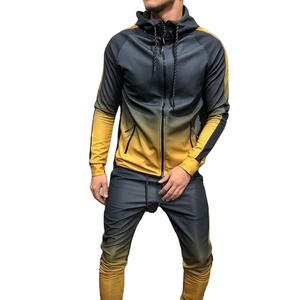 Trajes de pista para hombre, alta calidad, amarillo y negro, venta al por mayor - Product Image 1