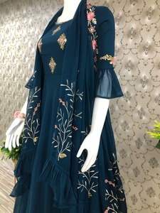 Robe de soirée longue Style indien pour femme, accessoires de fête, longue tenue de soirée - Product Image 6