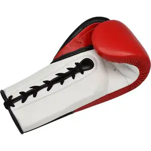 Gants de boxe en cuir PU Training Pro Logo personnalisé en cuir véritable Concevez vos propres gants de boxe