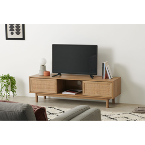Living Room Long Rattan with Wood <b>TV</b> Stand - Product Image 3