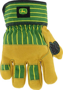 Guantes de seguridad para la construcción XL, cuero de vaca dividido, Palma forrada, impermeable, protección contra el calor, puño de goma para pulgar alado - Product Image 3