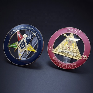 ตกแต่งป้ายรถอัตโนมัติ3D Freemasonry Masonicสัญลักษณ์รถด้วยกาวสีแดงที่แนบมา - Product Image 3