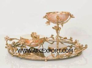 Tazón de Vajilla de Gran Tamaño, Diseño de Coral en Color Dorado, con Recubrimiento Dorado, Aspecto Brillante de Alta Calidad, Tazón para Servir en la Mesa - Product Image 2