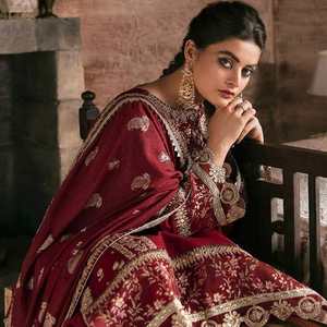 Robe de mariage magnifique, tenue de bonne qualité, édition de mariage, Collection de broderie, longue robe complète - Product Image 4