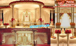 Mandap de boda de bollwood, conjunto de Mandap de boda de bollwood con perla blanca de Fiyi, Alemania - Product Image 6