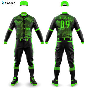 Uniforme de baseball pour hommes, entièrement imprimé, logo personnalisé du nom de l'équipe, FIZAY ENTERPRISES, vente chaude, taille plus, vêtements de sport respirants à séchage rapide - Product Image 4