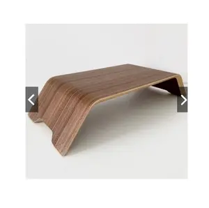 Top Kwaliteit Stabiel Duurzaam Retro Fashion Zwarte Walnoot Hout Monitor Stand Houten