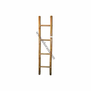 Natural Bamboo Ladder 4 Rungs Bottom Width, Other Ladders Bamboo Furniture Ladders Natural