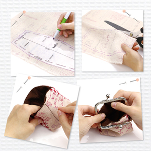 Kit de Monedero con Cierre Metálico DIY, Bolsa con Cierre de Beso Hecha a Mano, Set de Manualidades con Tela, Regalo - Product Image 2