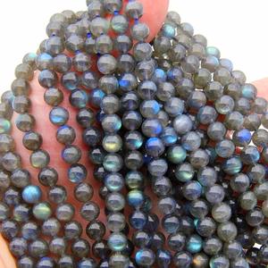 Labradorita de forma redonda, cuentas pulidas de piedras preciosas sueltas de fuego múltiple lisas, joyería, precio al por mayor, buena calidad natural - Product Image 2