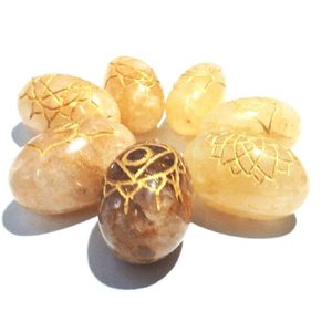 Aventurine jaune chakra de guérison ensemble Lingam forme 7 chakra pierre ensemble pierre reiki ensemble pierres précieuses cristal de guérison naturel en gros - Product Image 6