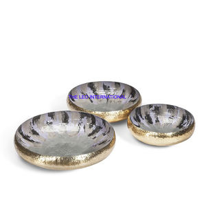 <b>Iron</b> Metal Decorative Bowl Round Shape New Stylish Modern Fashionable Kitchen Table Top Accessories Bowl - Product Image 3