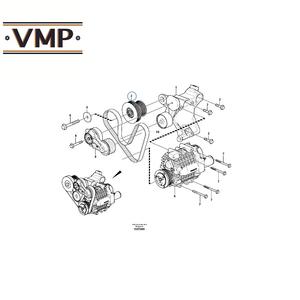 VOE 15125821 - Poulie de renvoi pour transporteurs articulés - Pièces de machines de construction neuves de haute qualité de la marque VMP - Product Image 2