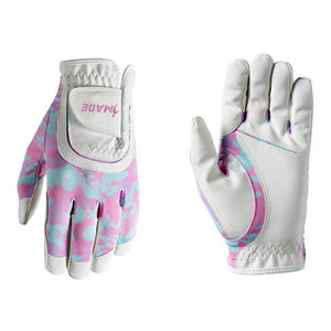 Gants de golf pour la main gauche en cuir PU souple, pleine couleur, respirants, anti-humidité, antidérapants, à doigts entiers, avec logo personnalisé - Product Image 1