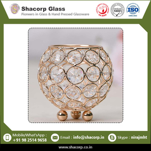 Bol décoratif en cristal avec décoration de mariage, bougie cadeau avec Design de couronne de luxe, acheter à 5% sans prix sur commande en vrac - Product Image 4