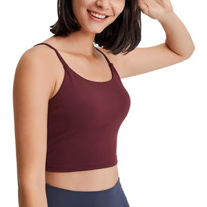 2021 Logo personnalisé femmes XS Crop débardeur en gros à la mode été décontracté Sexy Sport vêtements d'entraînement dame couleur unie haut - Product Image 4