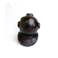 Casco da Immersione Artigianale Mark V in Stile Antico, 18 Pollici, in Lega di Acciaio Inossidabile, Finitura Nera, per Occasioni Nautiche
